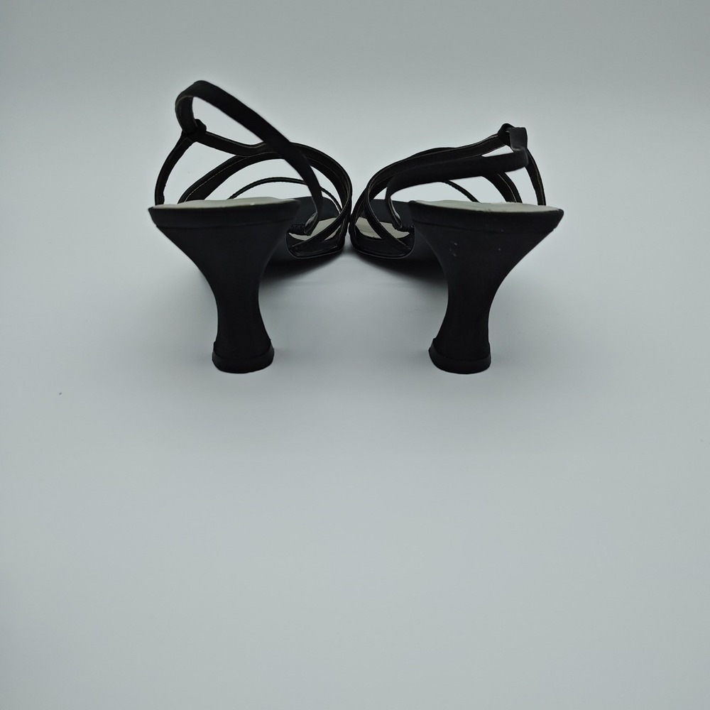 Jacqueline Ferrar Gaston Black Slingback Sandals Womens 7.5 Y2K Minimalist - Picture 4 of 6